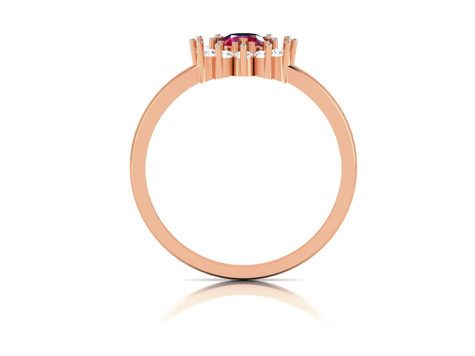 Women solitaire ring 3dm render detail 3D print model_2