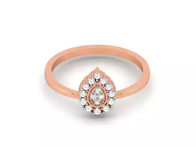 Women Diamond Ring 3dm render details