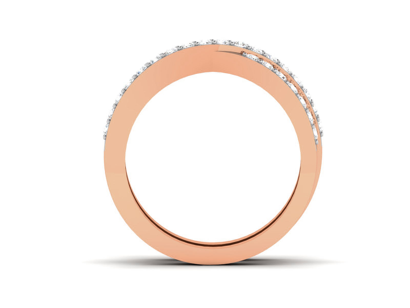 Wire Mesh High Jewelry Women Diamond Ring 3dm render details 3D print model_2