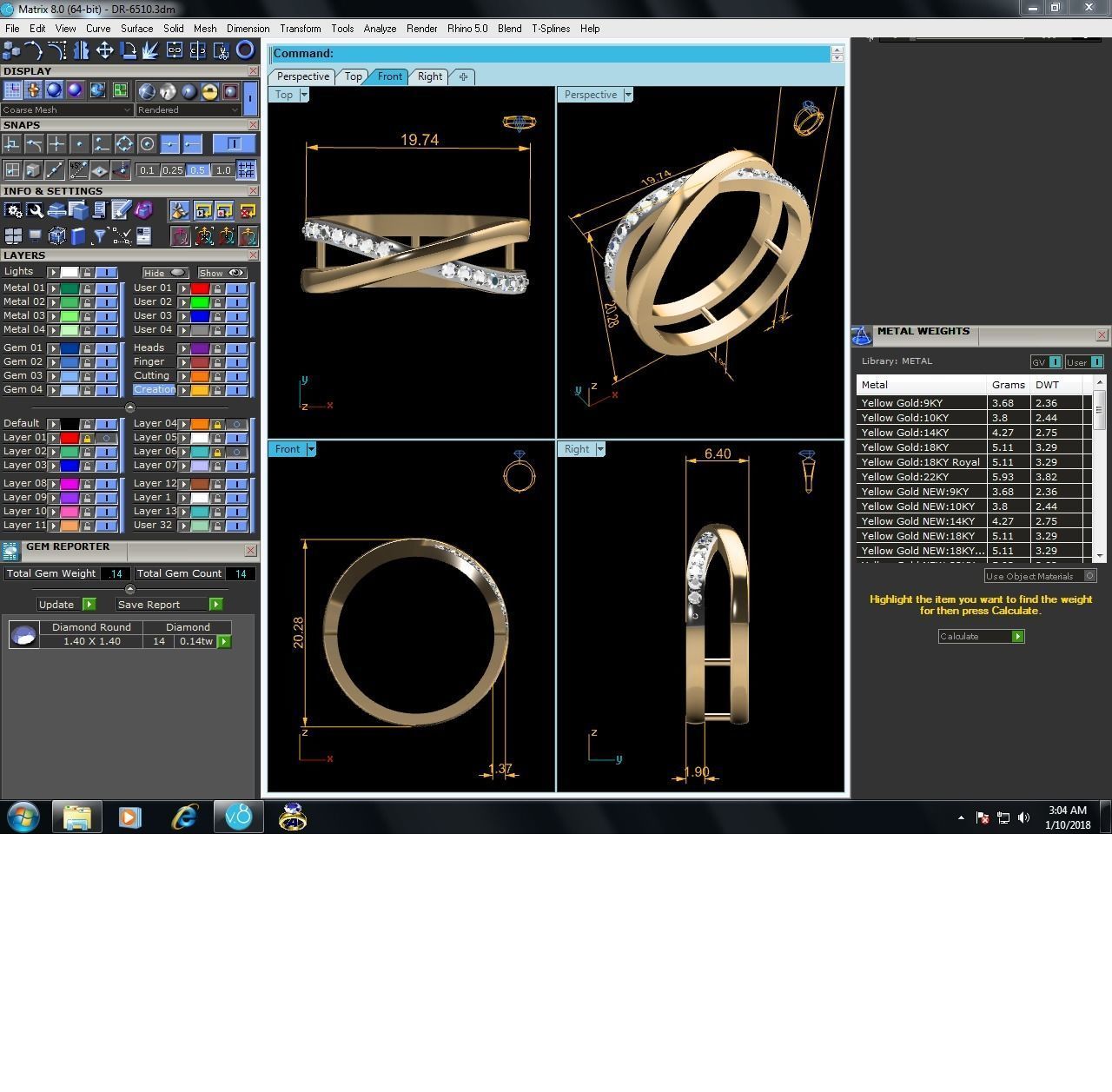 Wire Mesh High Jewelry Women Diamond Ring 3dm render details 3D print model_4