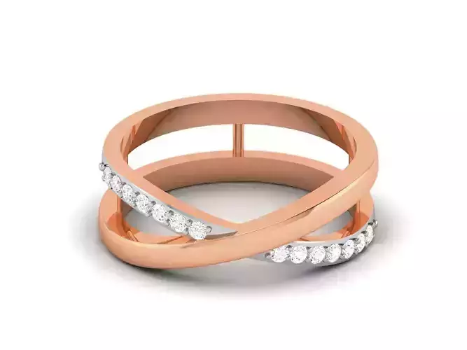 Wire Mesh High Jewelry Women Diamond Ring 3dm render details