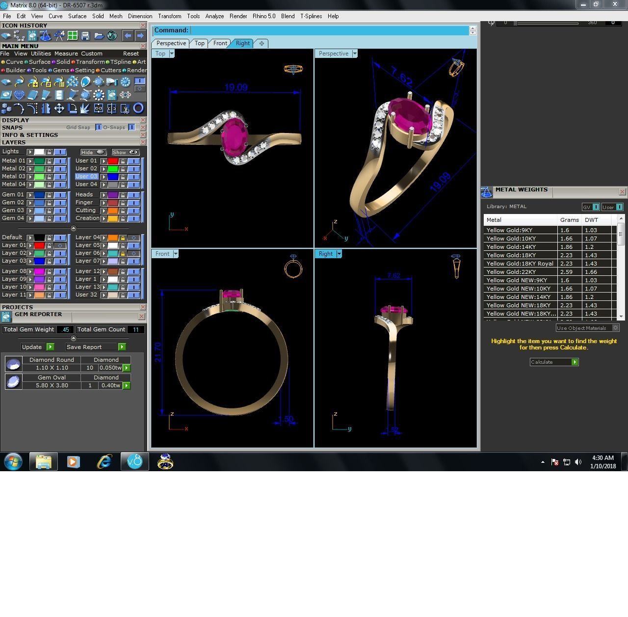 Women solitaire ring 3dm render detail 3D print model_4