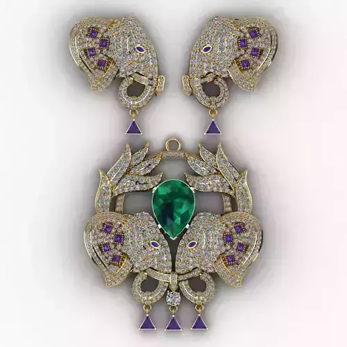 Elephant head pendant 