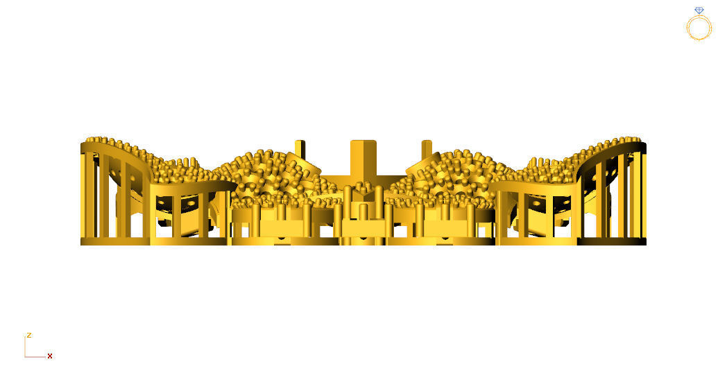 Elephant head pendant  3D print model_3