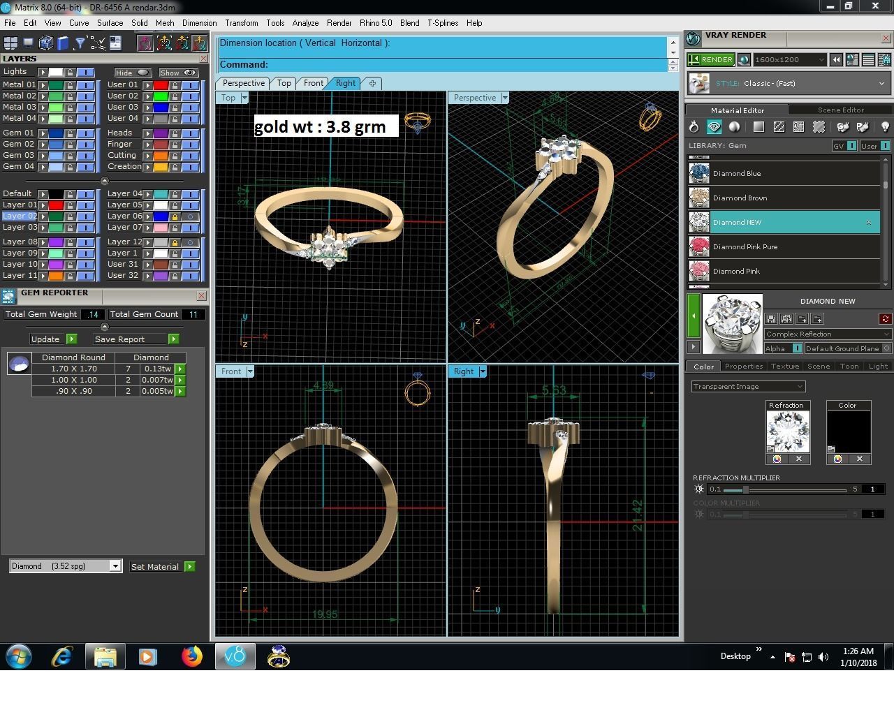 Ultra light wt minimalist Women Ring 3dm renders detail  3D print model_4