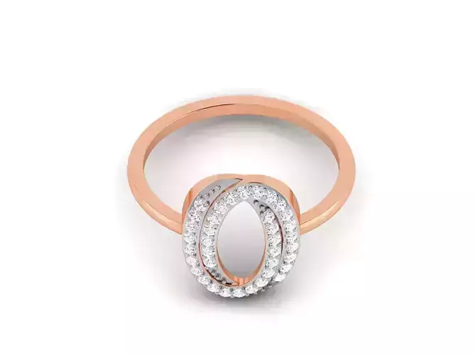 Women Diamond Ring 3dm render details