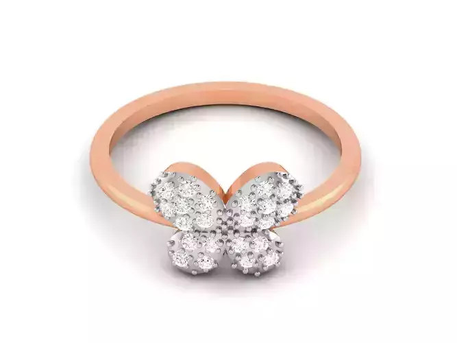 Ultra light wt minimalist Butterfly Ring 3dm renders detail 