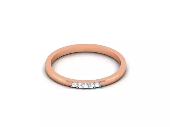 Diamond Band Ring 3dm render detail