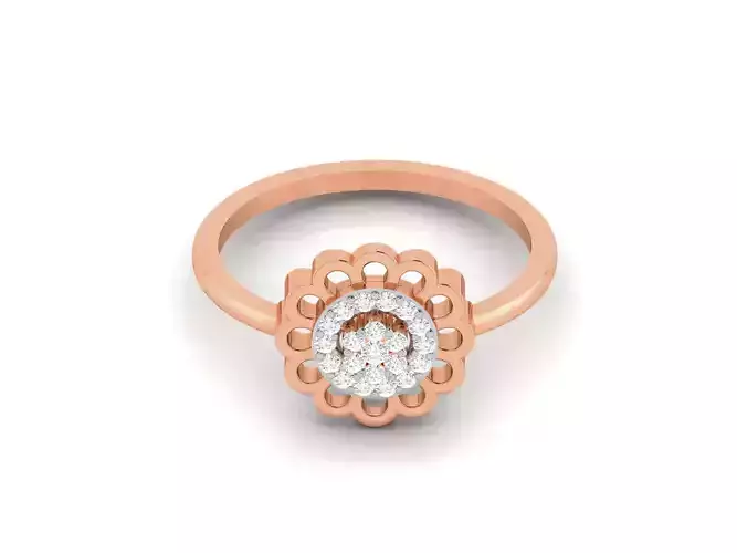Women Diamond Ring 3dm render details