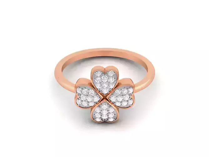 Ultra light wt minimalist flower Ring 3dm renders detail 