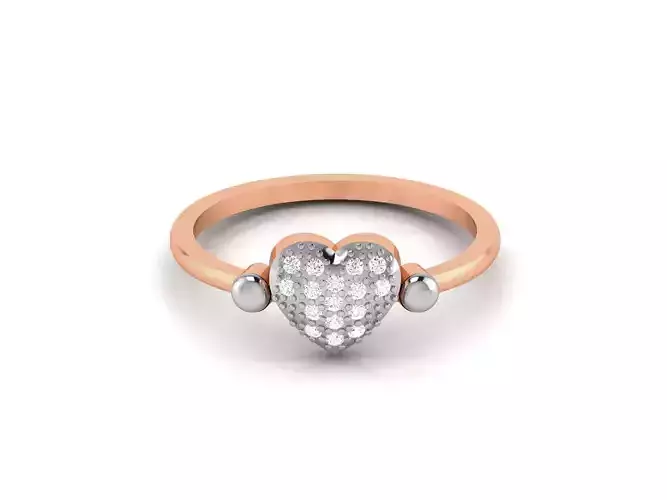 Ultra light wt minimalist Heart Ring 3dm renders detail 