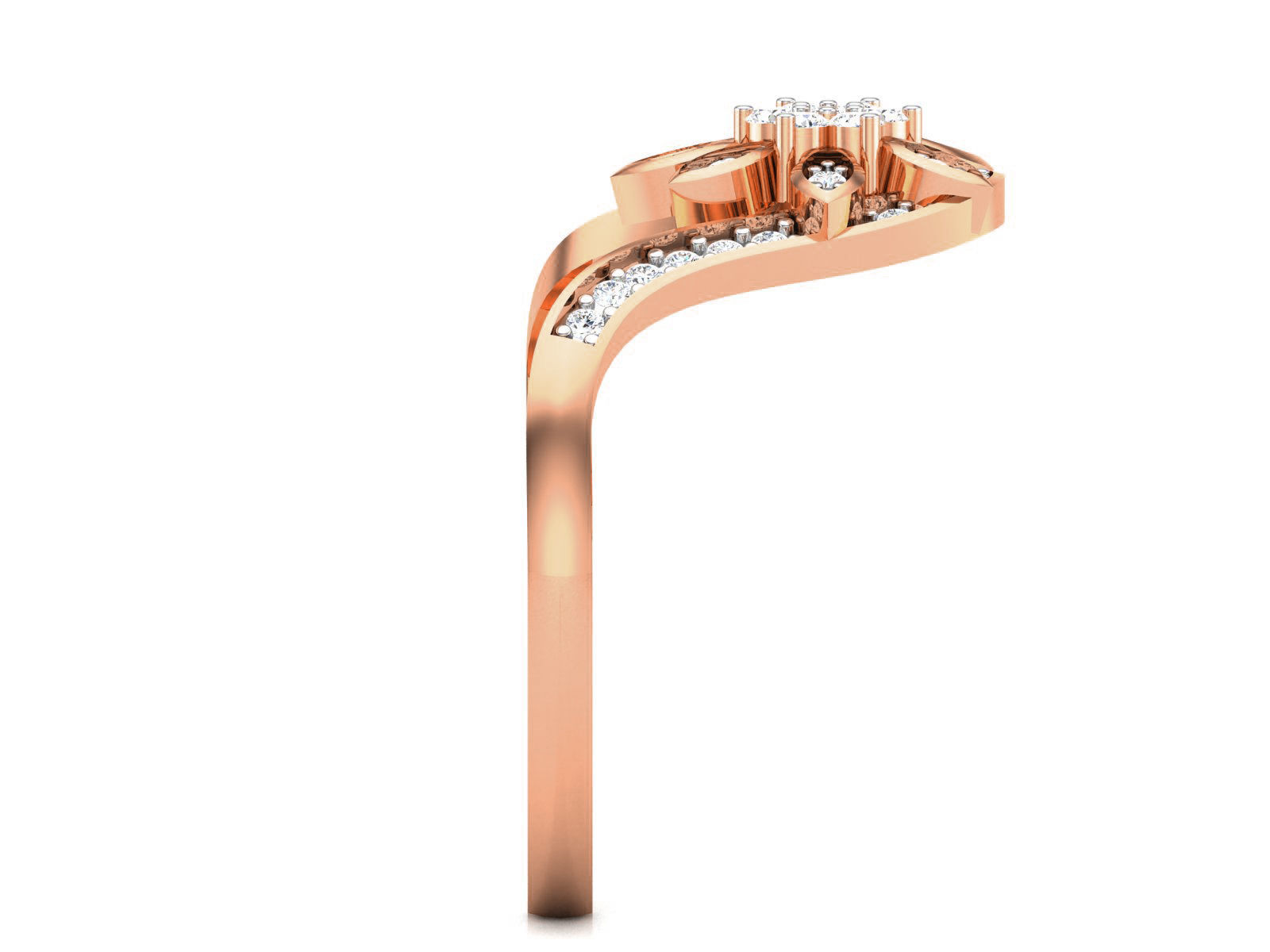 Ultra light wt minimalist Women Ring 3dm renders detail  3D print model_3