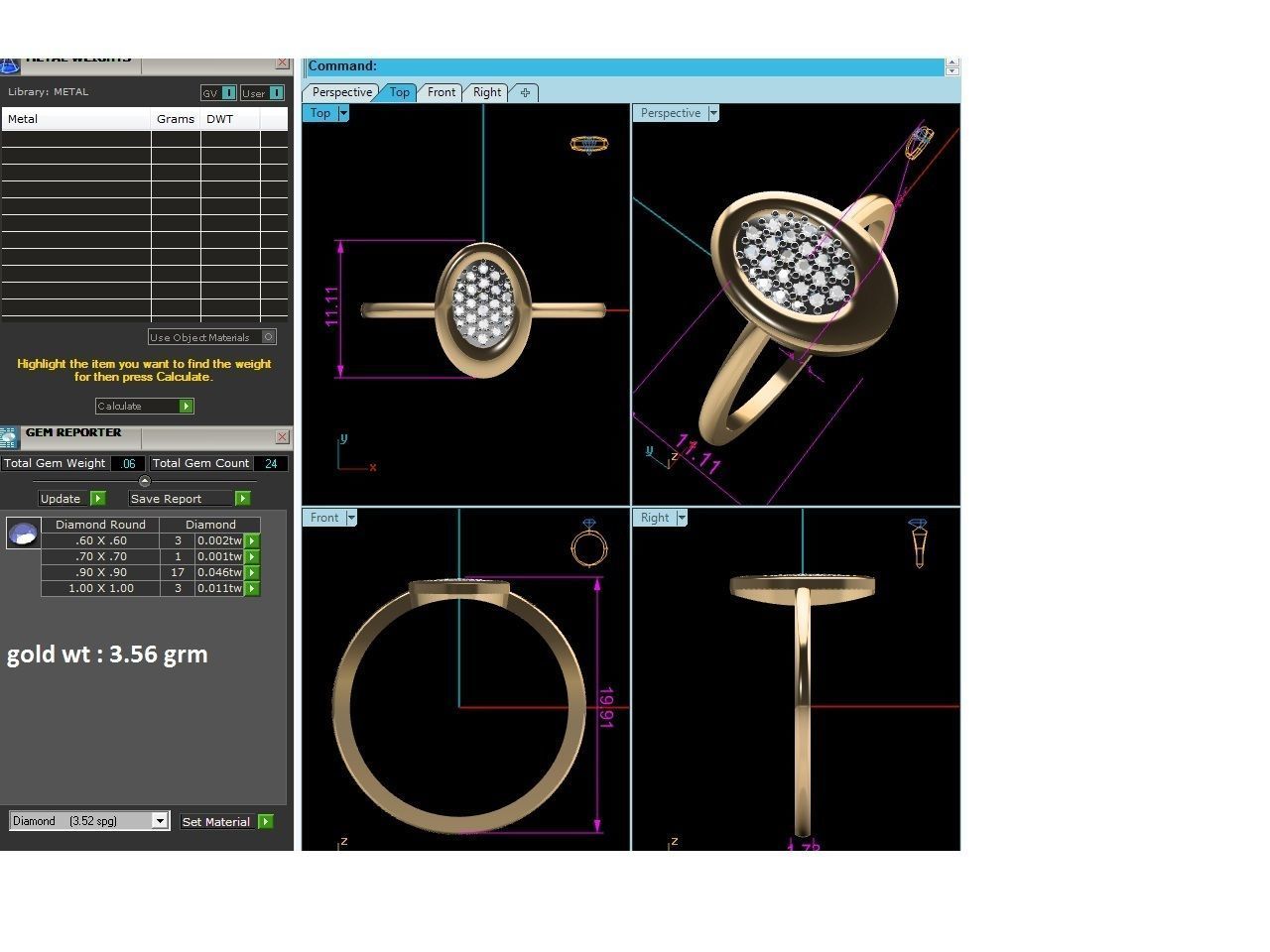 Ultra light wt minimalist Women Ring 3dm renders detail 3D print model_3