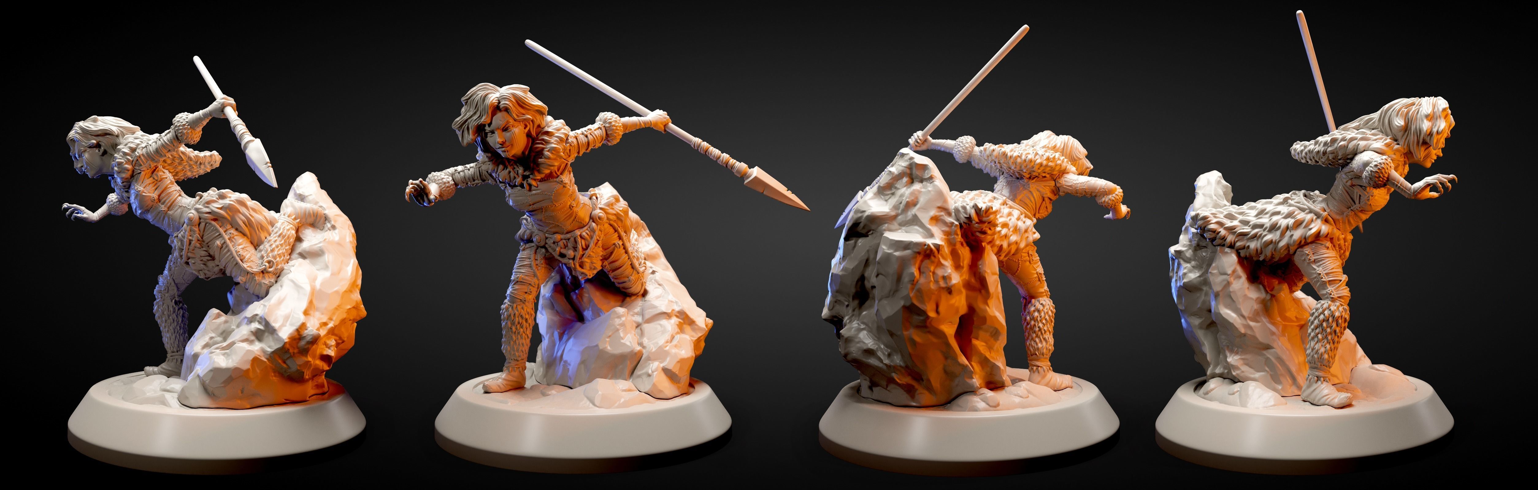 Amazon huntress  3D print model_2