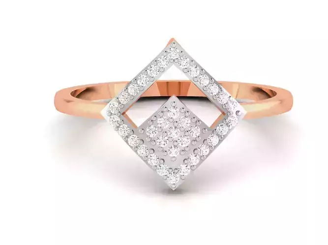Women Diamond Ring 3dm render details