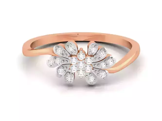Women Diamond Ring 3dm render details