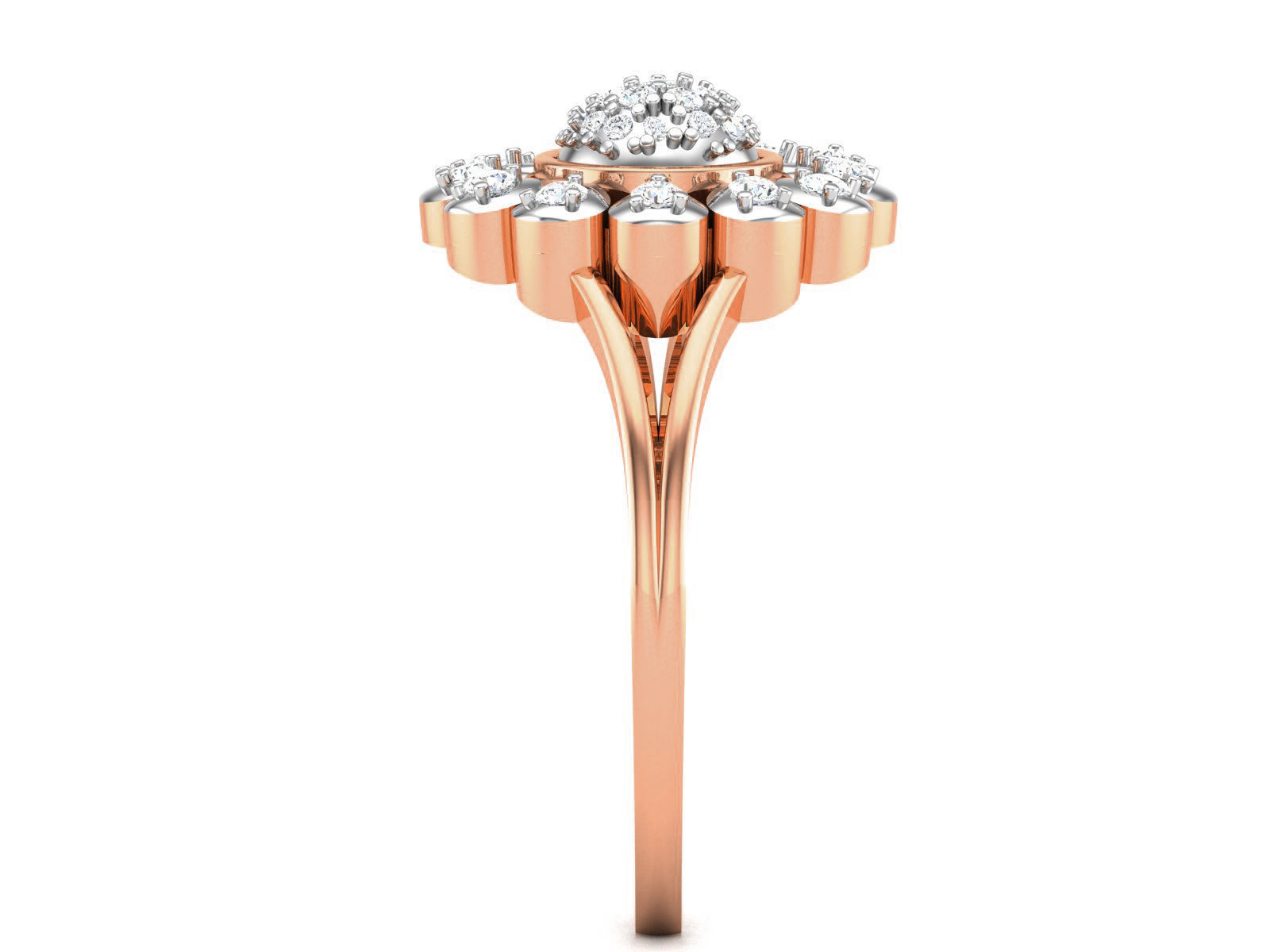 Women Diamond Cocktail Ring 3dm renders detail 3D print model_4