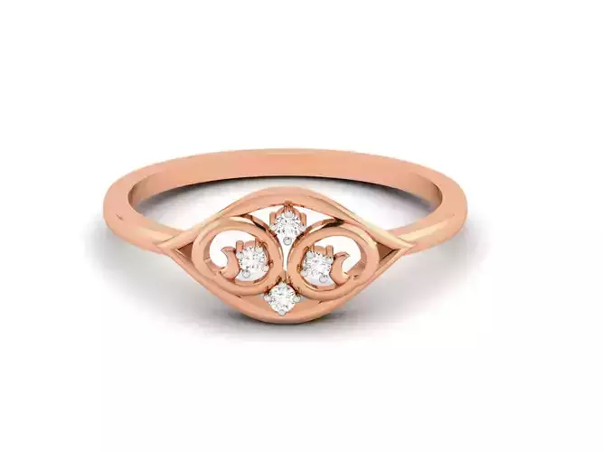 Ultra light wt minimalist Women Ring 3dm renders detail 