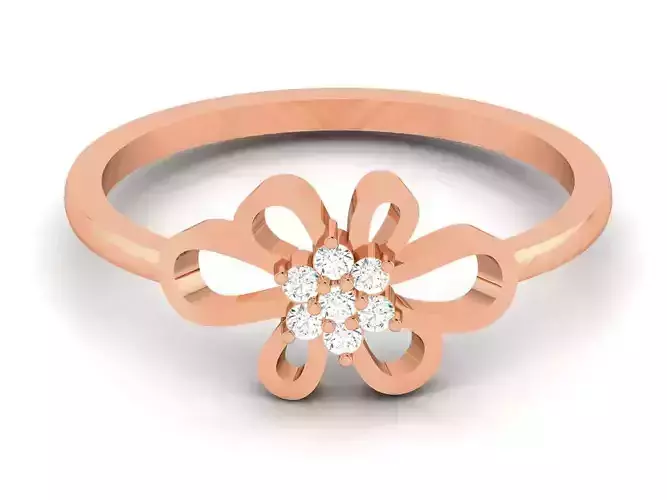 Women Diamond Ring 3dm render details