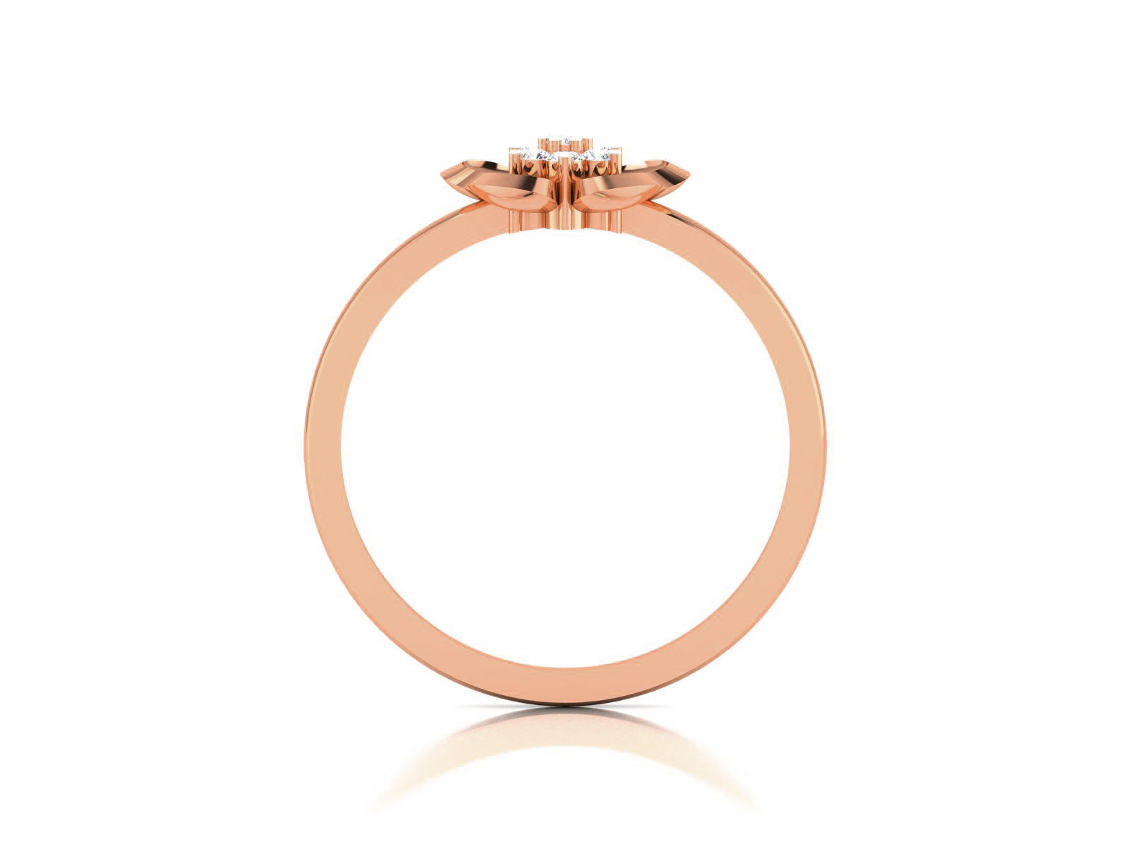 Ultra light wt minimalist Flower Ring 3dm renders detail  3D print model_2