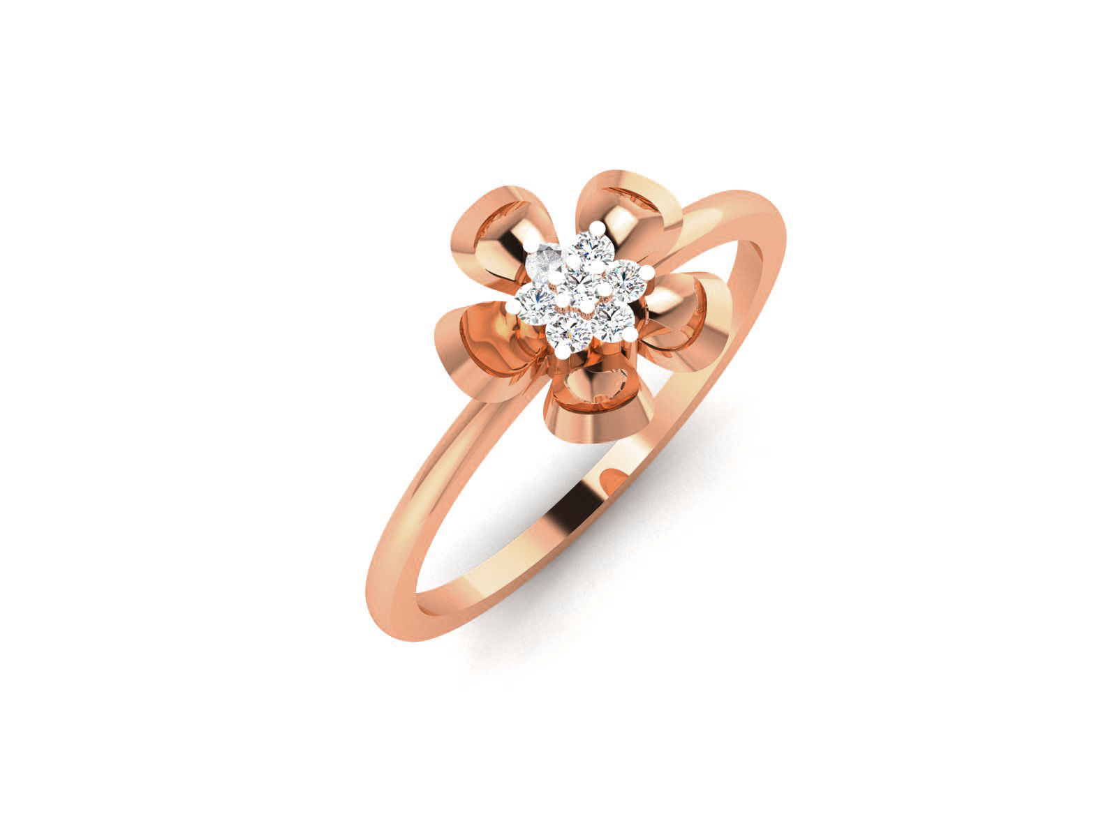Ultra light wt minimalist Flower Ring 3dm renders detail  3D print model_1