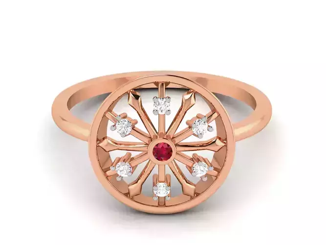 Women Diamond Ring 3dm render details