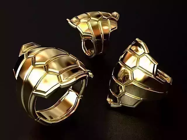 Turtle shell Ring 3D print model
