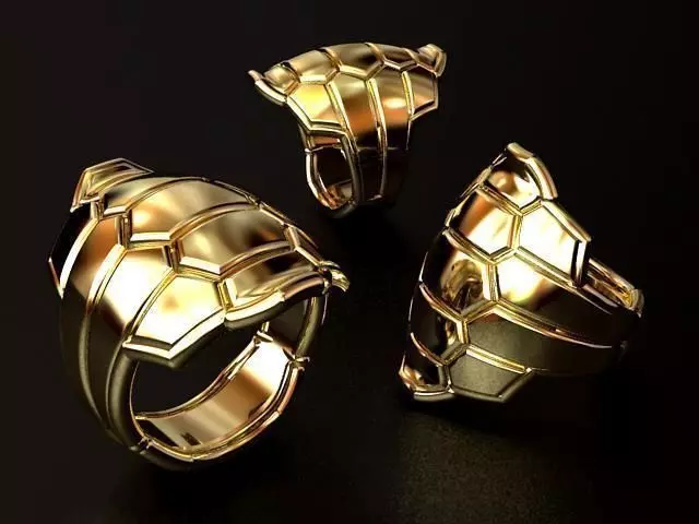 Turtle shell Ring 3D print model