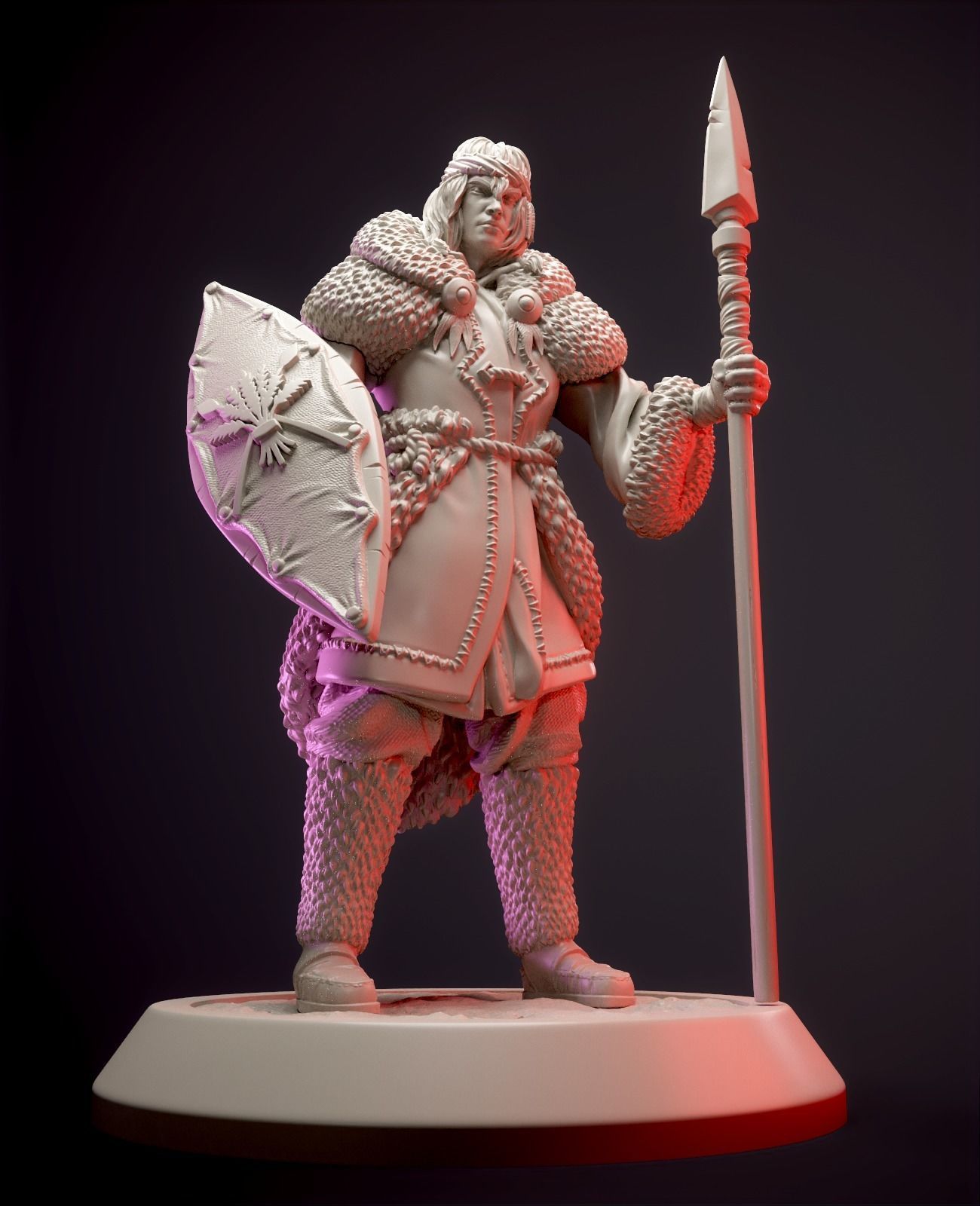 Tribal warrior  3D print model_1
