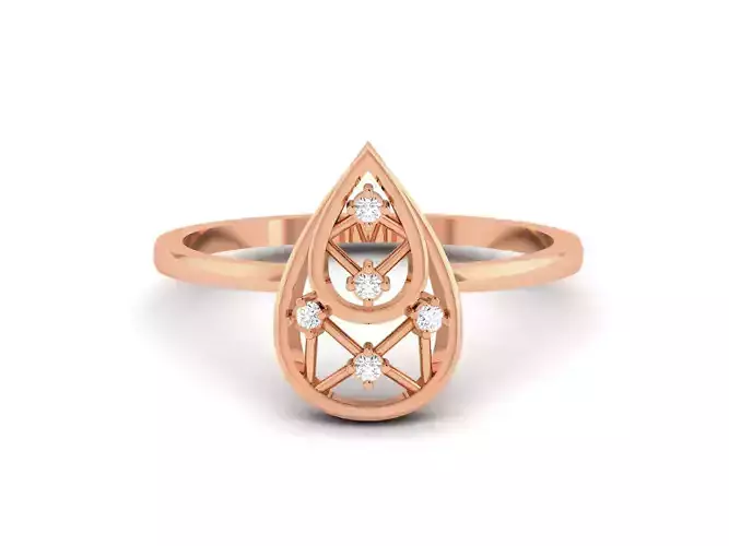 Ultra light wt minimalist Women Ring 3dm renders detail 