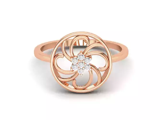 Women Diamond Ring 3dm render details