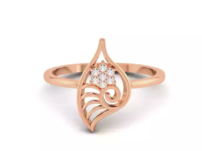 Women Diamond Ring 3dm render details