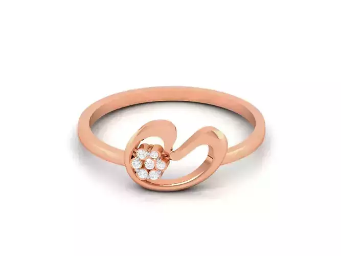 Ultra light wt minimalist Women Ring 3dm renders detail 