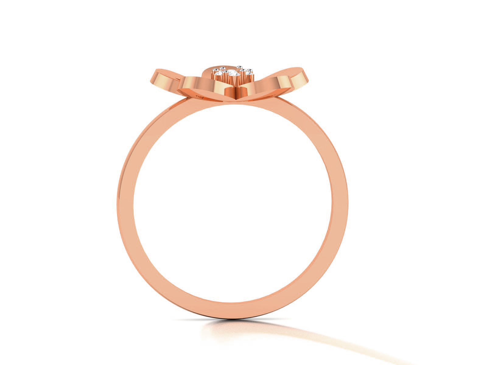 Flower Women Diamond Ring 3dm render details 3D print model_4