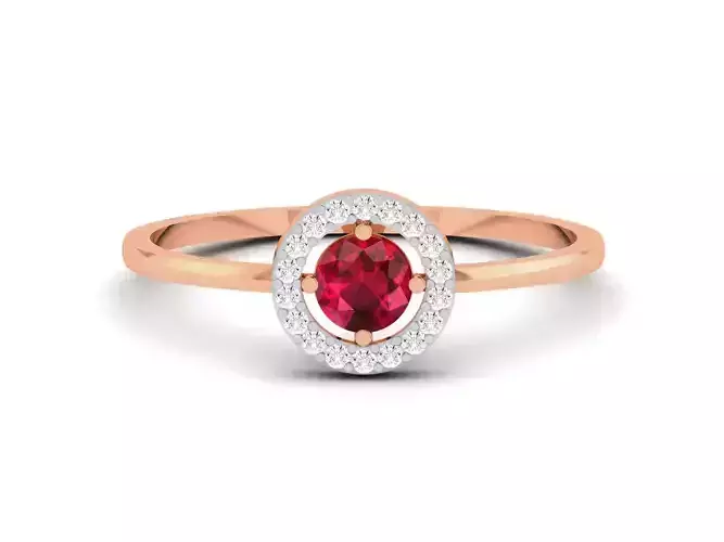 Women solitaire ring 3dm render detail