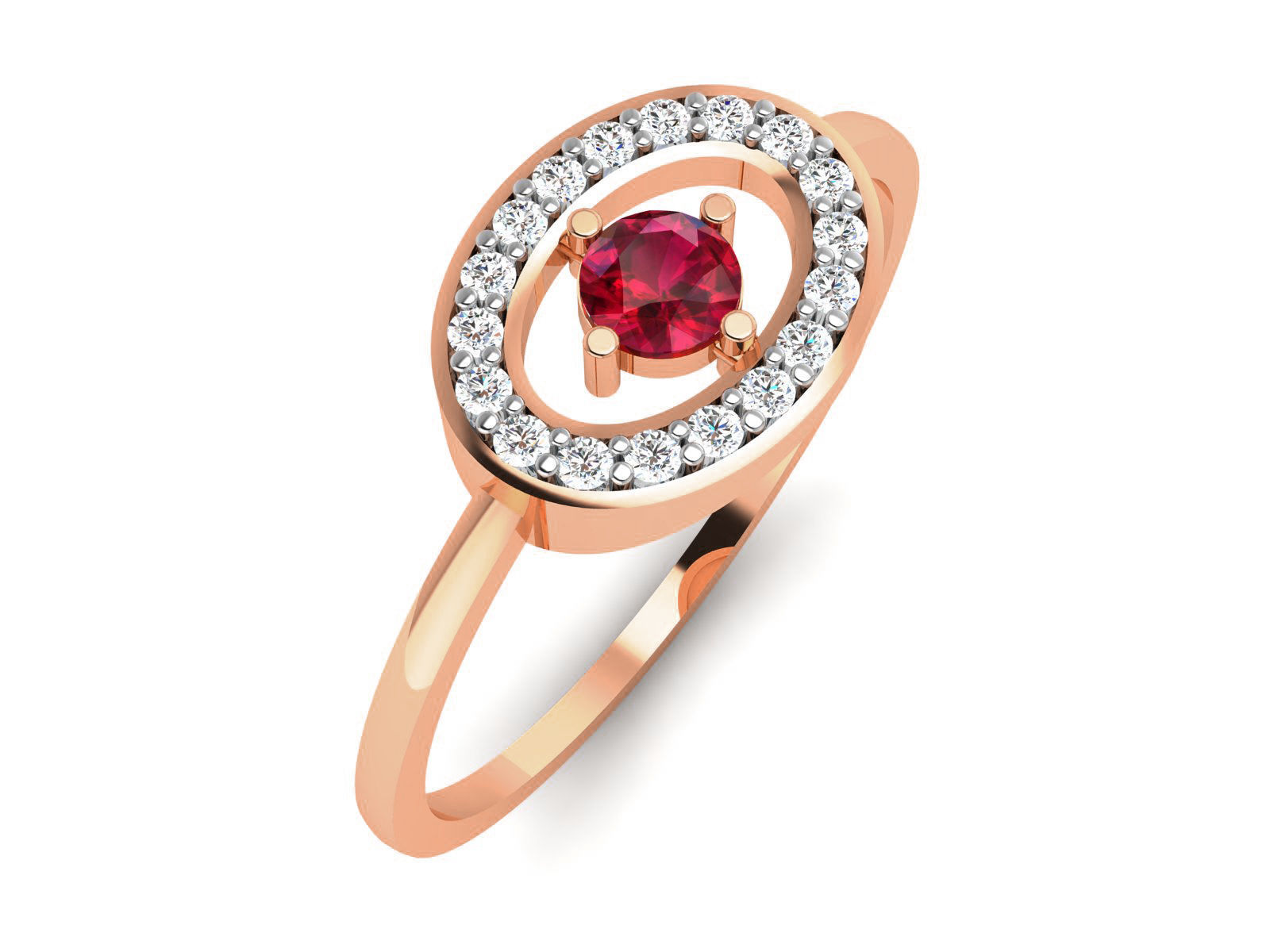 Women solitaire ring 3dm render detail 3D print model_1