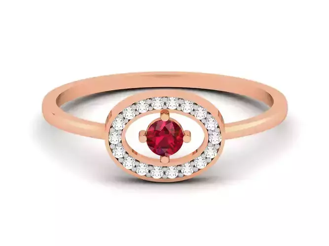 Women solitaire ring 3dm render detail