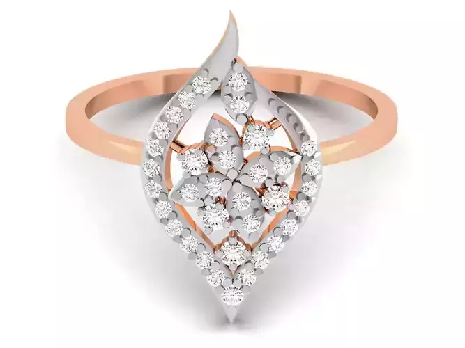 Women Diamond Ring 3dm render details