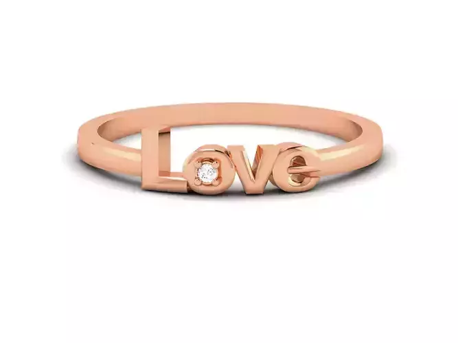 Ultra light wt minimalist Love Ring 3dm renders detail 