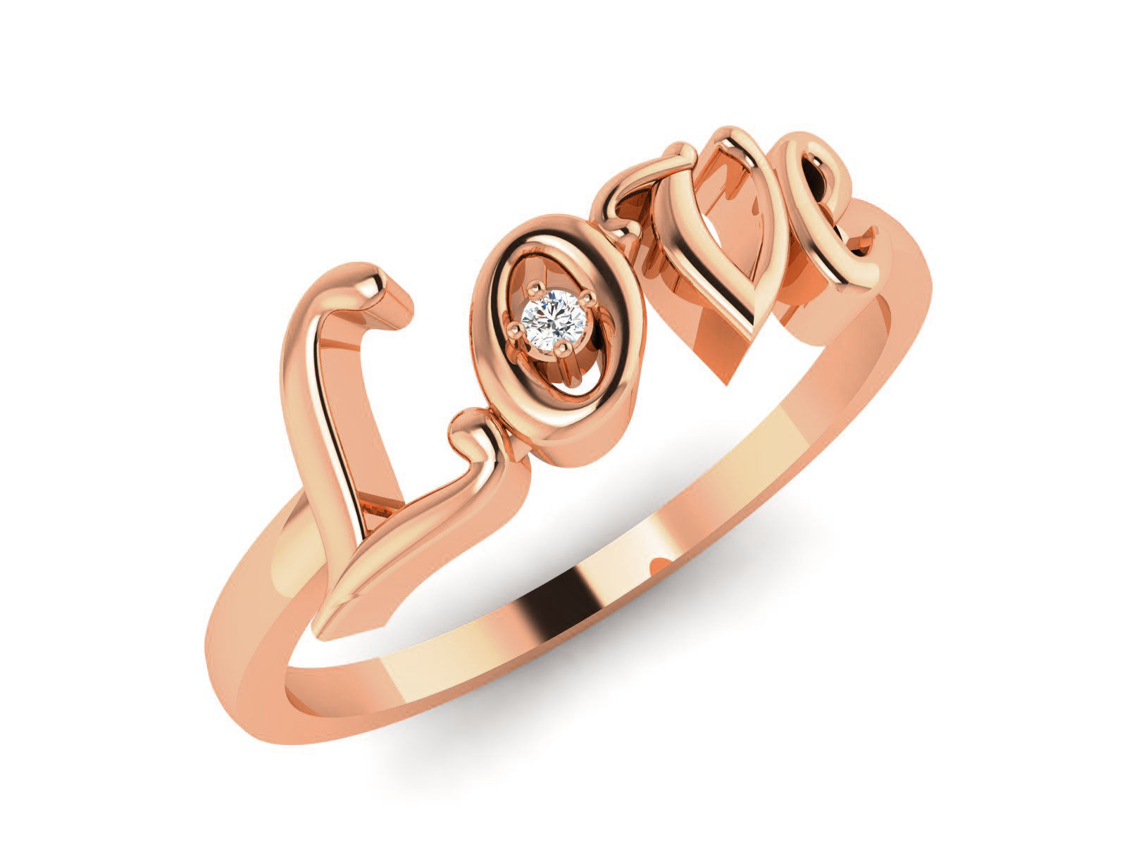 Ultra light wt minimalist Love Ring 3dm renders detail 3D print model_2