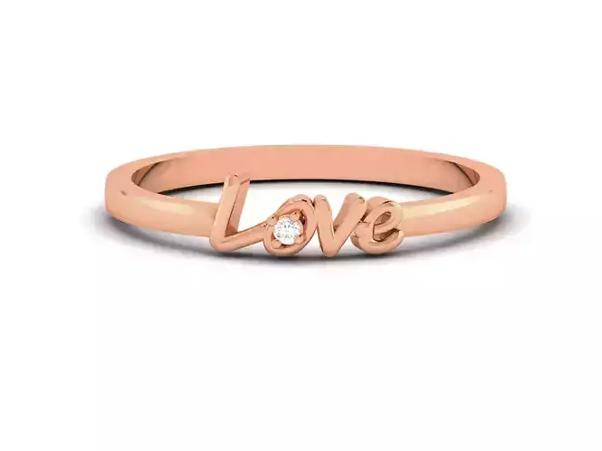Ultra light wt minimalist Love Ring 3dm renders detail 