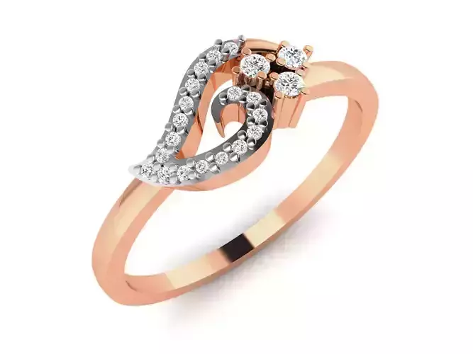 Ultra light wt minimalist Women Ring 3dm renders detail 