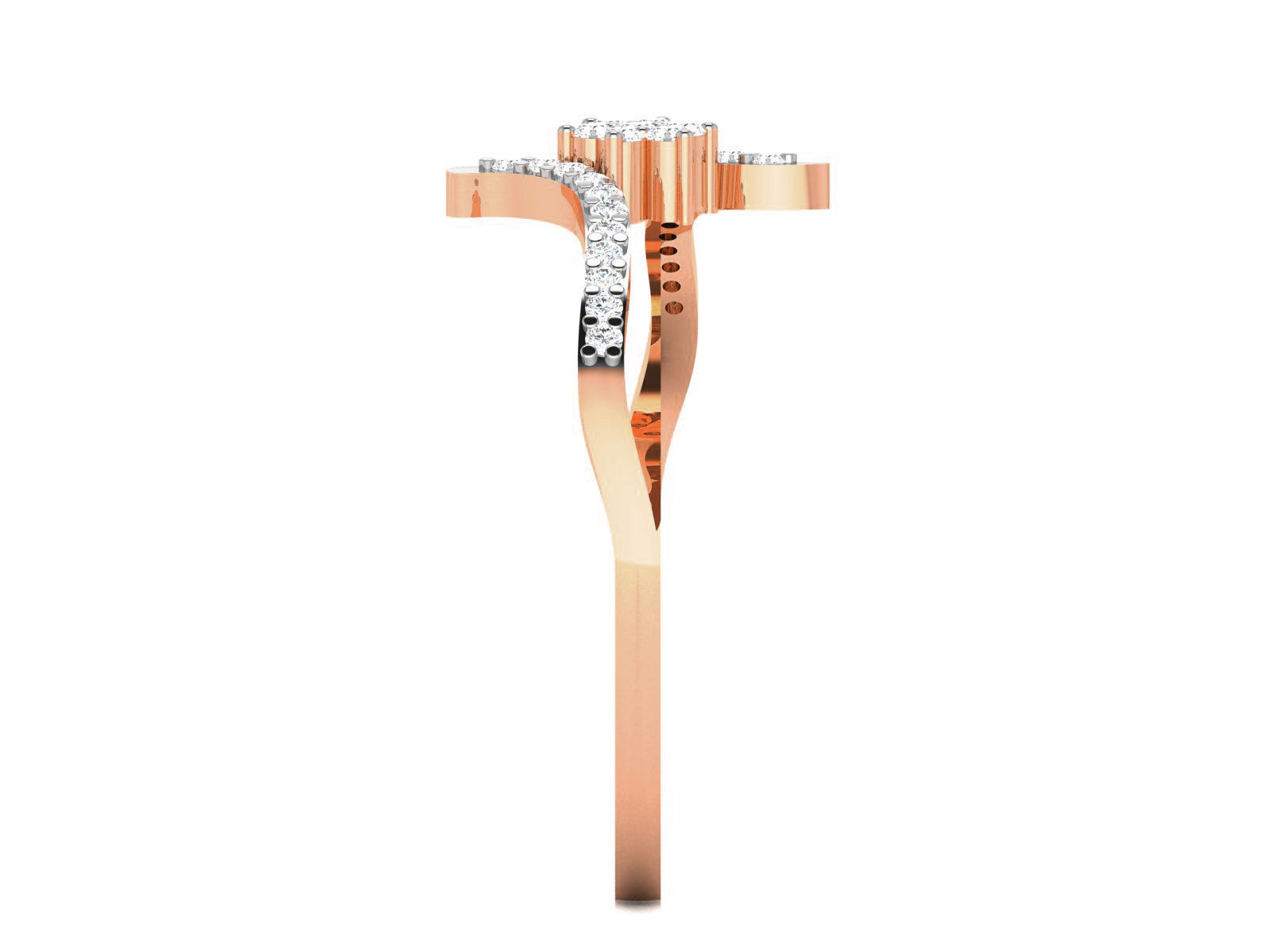 Ultra light wt minimalist Women Ring 3dm renders detail  3D print model_3