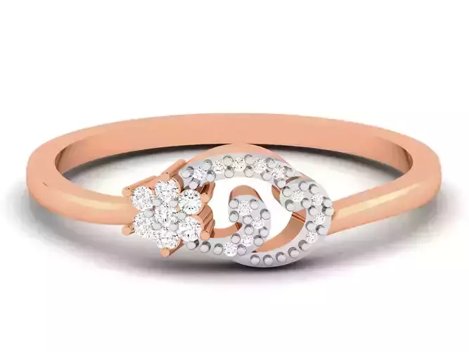Women Diamond Ring 3dm render details