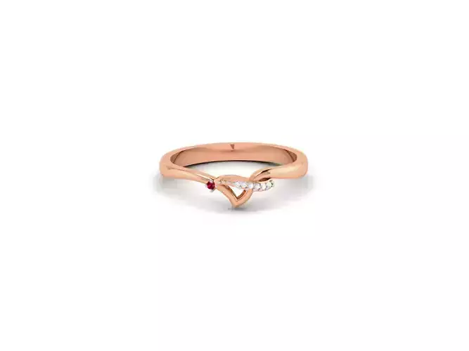 Ultra light wt minimalist Women Ring 3dm renders detail 