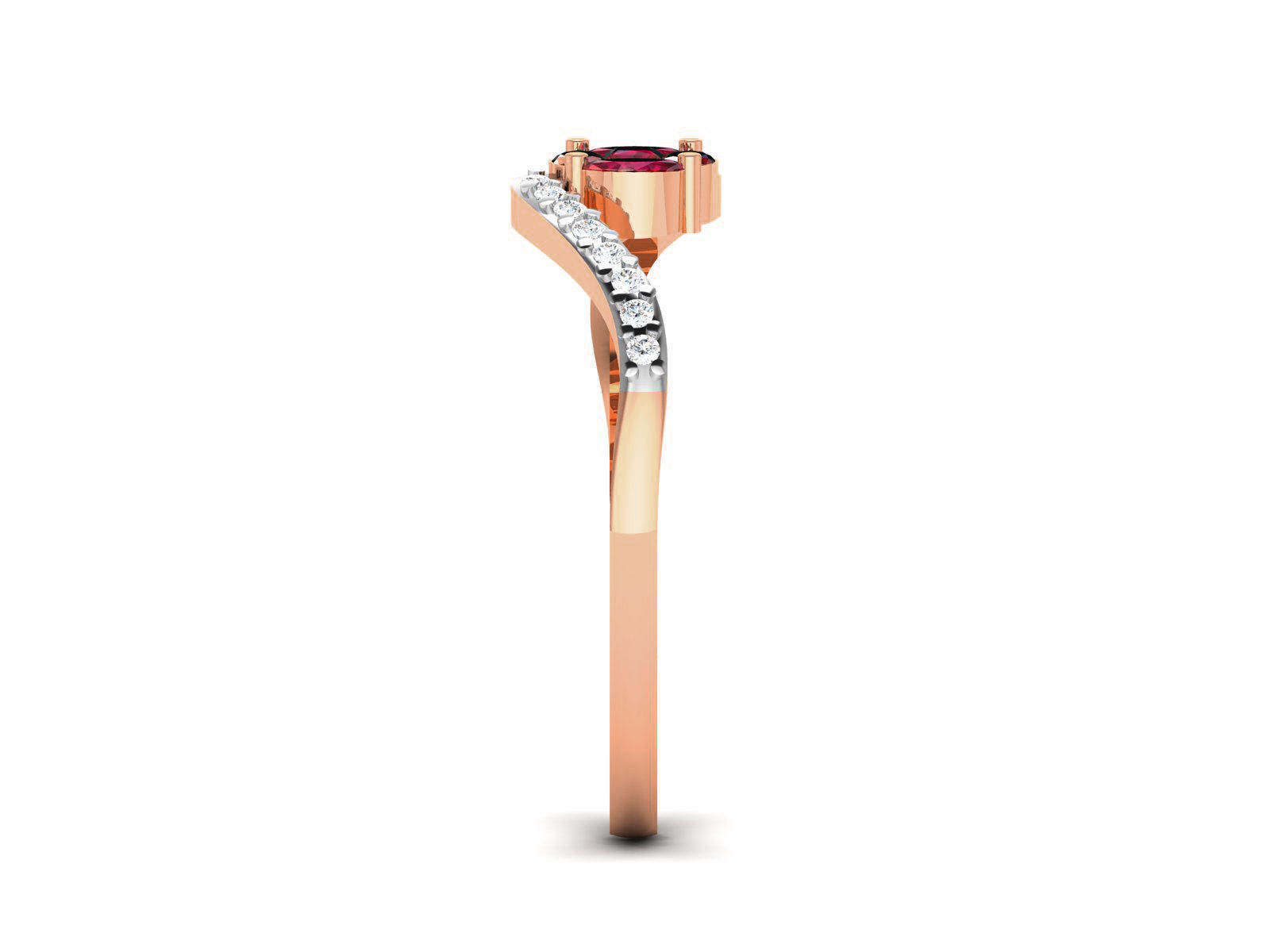 Ultra light wt minimalist Women Ring 3dm renders detail  3D print model_4