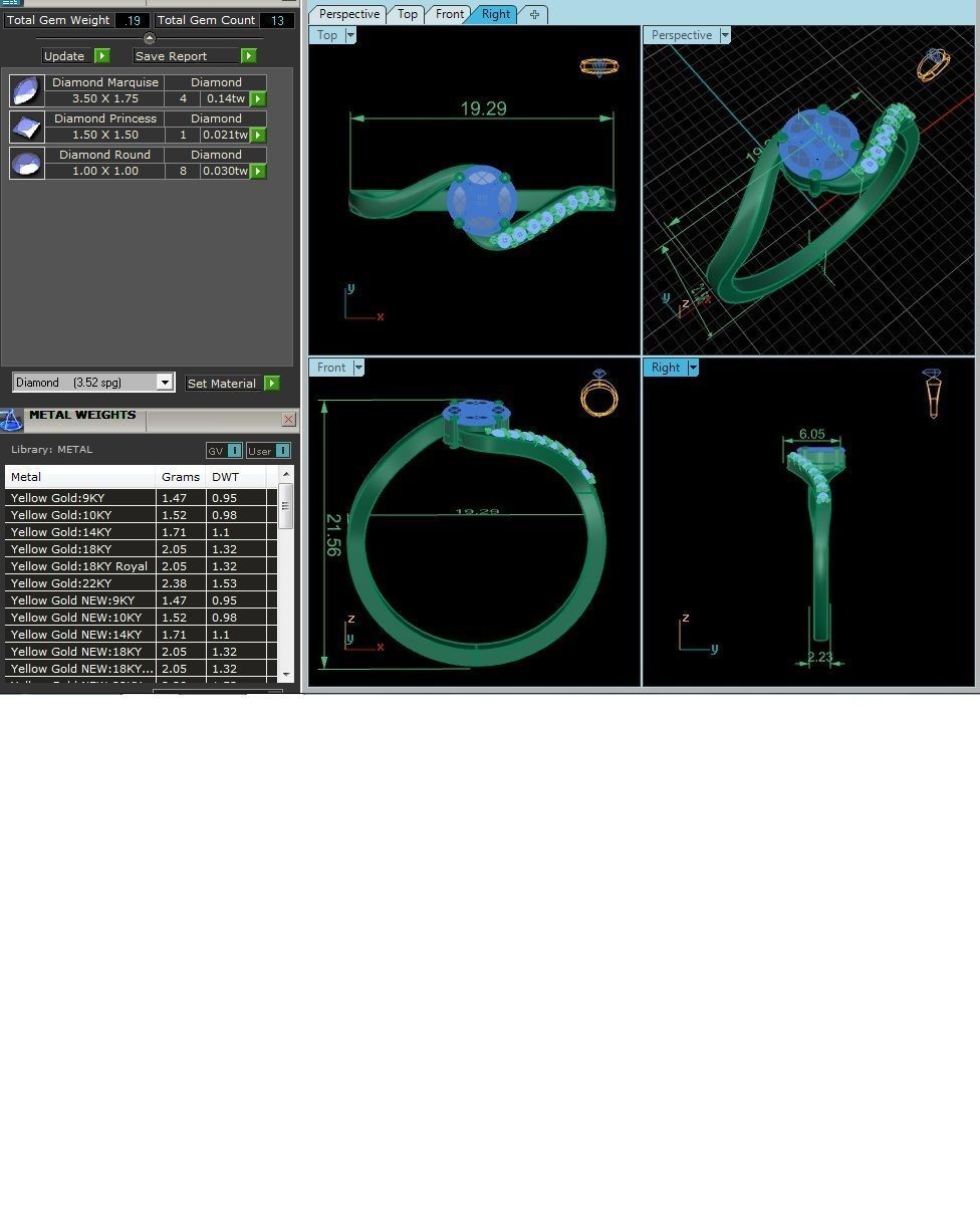 Ultra light wt minimalist Women Ring 3dm renders detail  3D print model_1