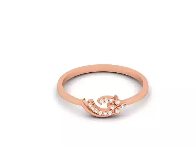 Ultra light wt minimalist Women Ring 3dm renders detail 