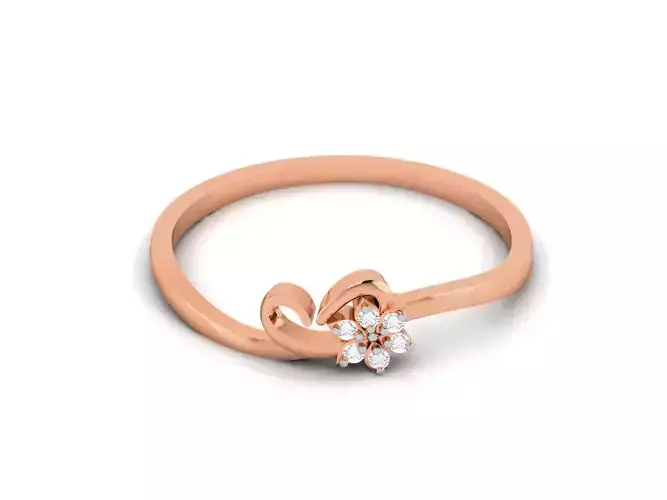 Ultra light wt minimalist Women Ring 3dm renders detail 