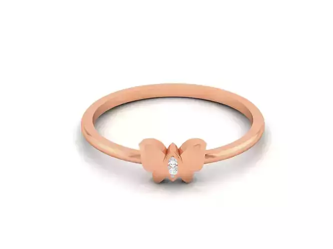 Ultra light wt minimalist Butterfly Ring 3dm renders detail 